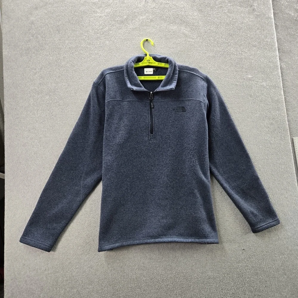 The North Face Men Sweatshirt XL Gray Front Range Embroidered Fleece Quarter Zip